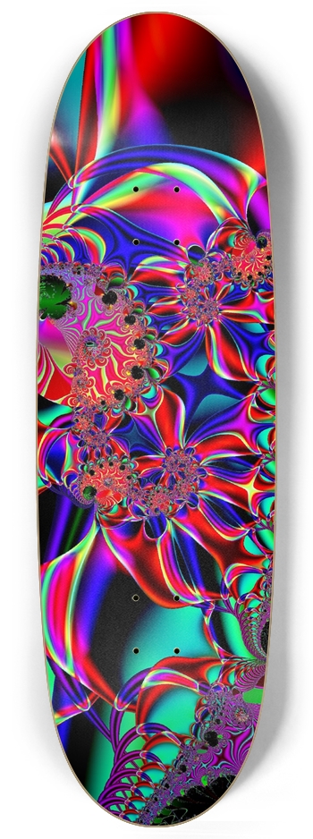 Custom Skateboard color swirl Egg Shape