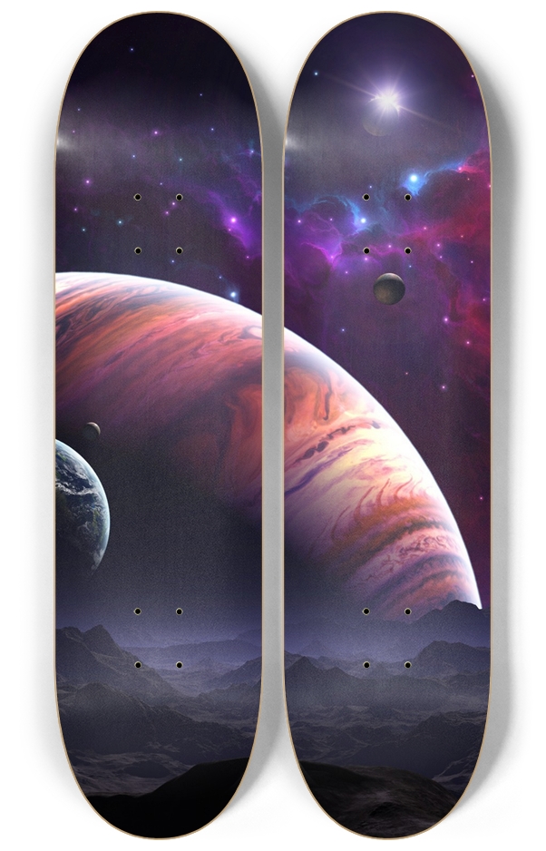 Skateboard Series 2x space 2 Deck Wall Series
