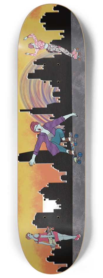 Sunset Shredder Skateboard Deck for Skater Girls 8-1/4 Skateboard Deck