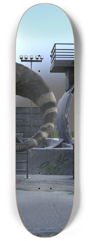 Spinosaurous Skateboarding #3 8-1/4 Skateboard Deck