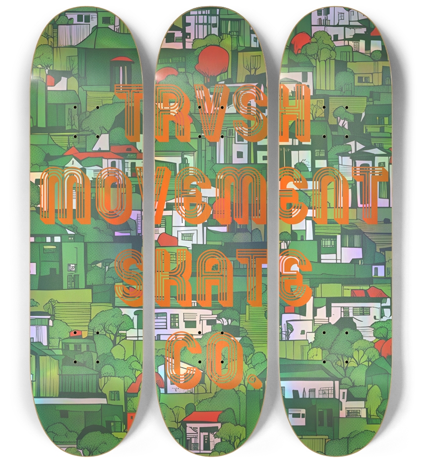 Greenie Art Series. 3 Deck Wall Series