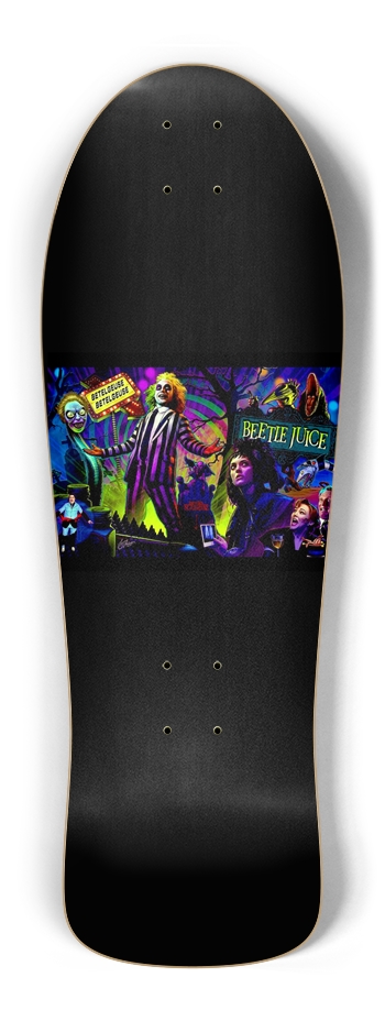 Beetlejuice Art Glow Retro Skateboard Old School Shape