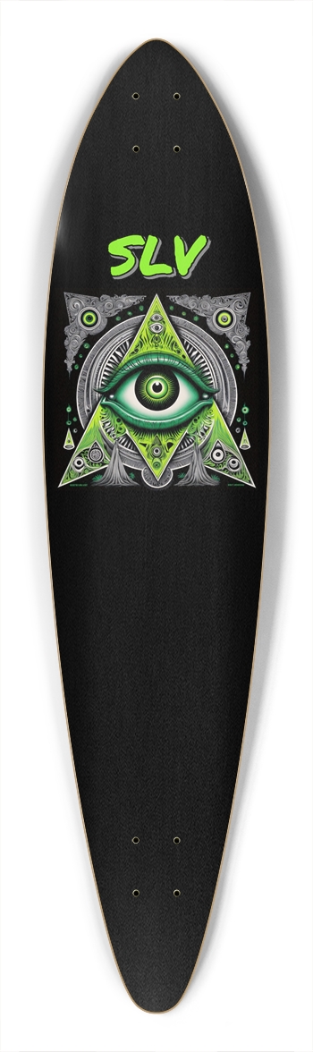 SLV All Seeing Eye - Green Pintail Longboard