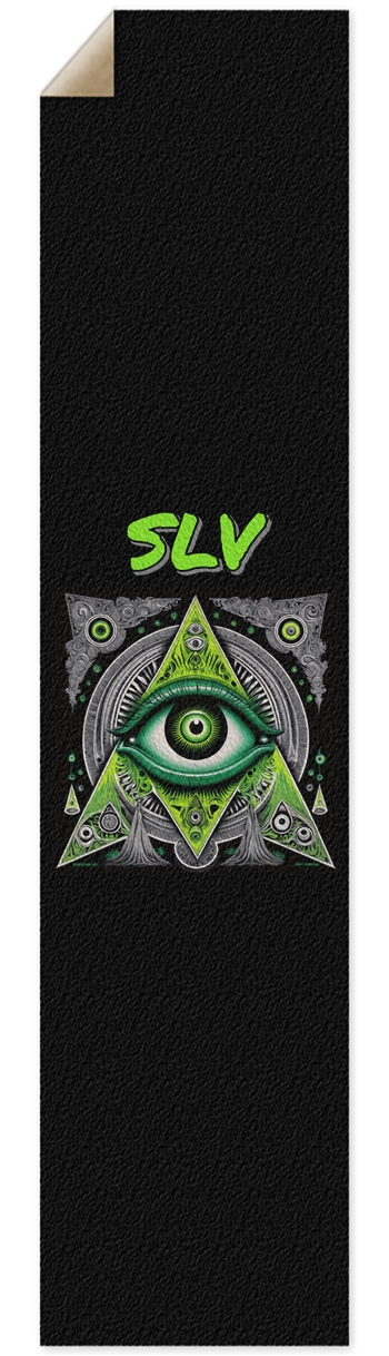 All Seeing Eye - Longboard - SLV - Green Griptape for Longboards