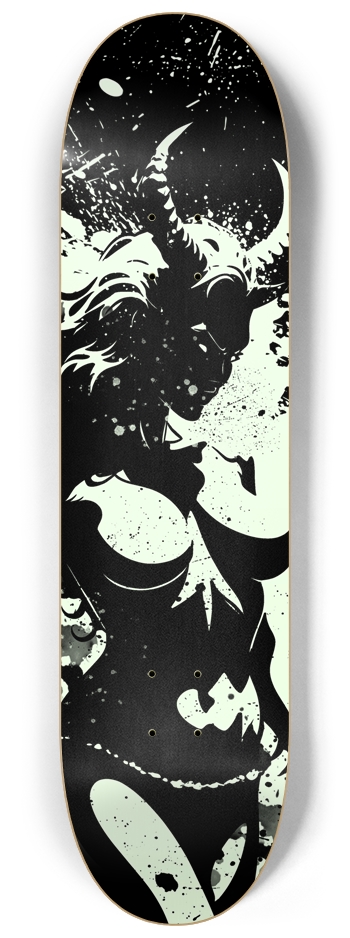 Devilish Glow-In-The-Dark Skateboard 8-1/4 Skateboard Deck