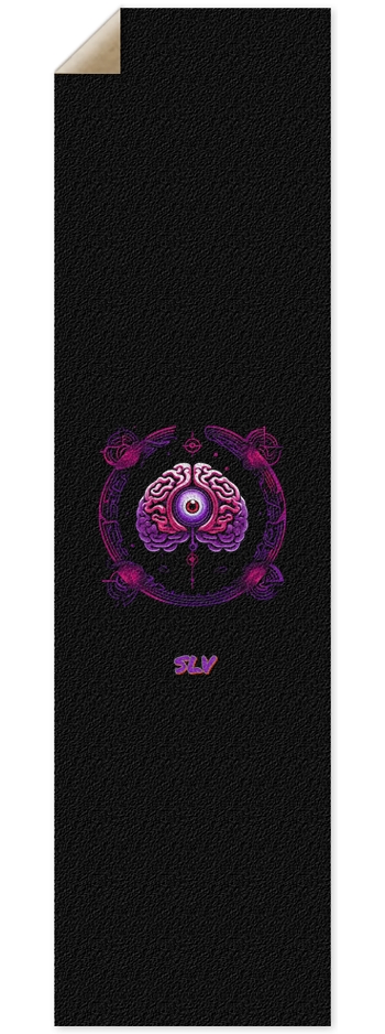 All Seeing Brain - Popsicle - SLV - Purple and Red 9 x 33 Inch Griptape