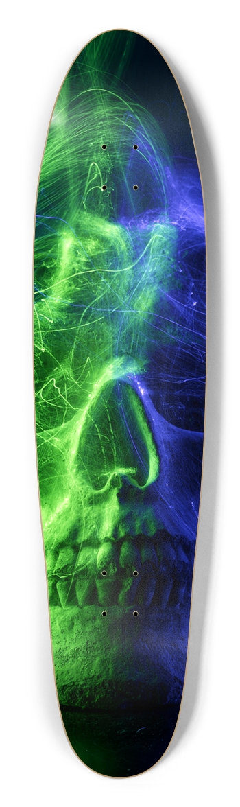 Light painting Skull Longboard Longboard Shape