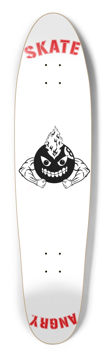 white out Longboard Shape