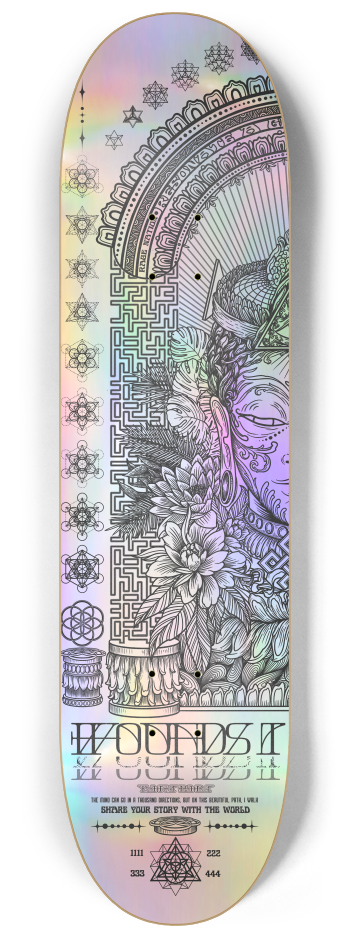 WOUNDS TO WISDOM HOLO LE 33 #1 8-1/4 Skateboard Deck