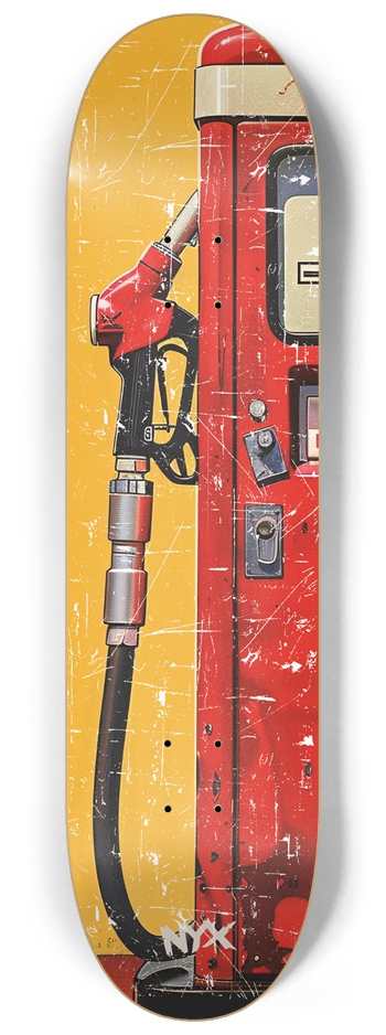 gas pump 8-1/4 Skateboard Deck