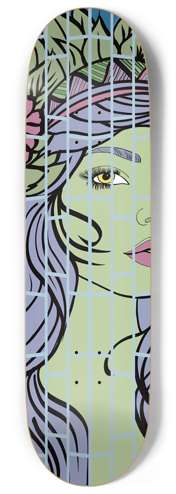 Tropical Beauty Skateboard Deck - Unique Artistic  9 Inch Skateboard