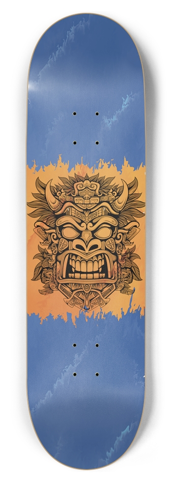 Tribal Mask Skateboard Deck - Unique Cultural Art  8-3/4 Inch Skateboard