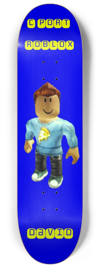C Port David Roblox Pizza Glow in the dark deck 8-1/4 Skateboard Deck