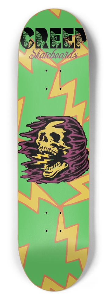 Electric Skull 8-1/2 Skateboard Deck