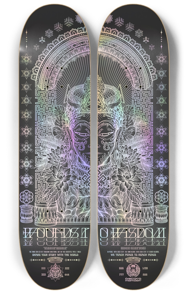 WOUNDS TO WISDOM BLACK HOLO LE 22 WALL DECKS 2 Deck Wall Series