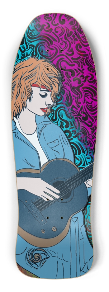 Anime Guitar Heroine Design - 7-Ply Canadian Maple Shredder Shape