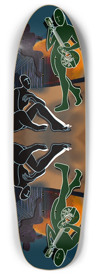 Abstract Human Figure Serenade Unique Graphic Punk Nose Pool Shape