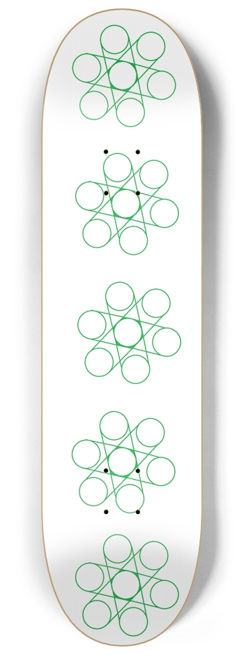 Custom Skateboard green circle 8-1/4 Skateboard Deck