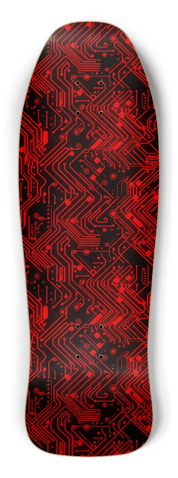 Red Circuit Pattern Shredder Board Shredder Shape