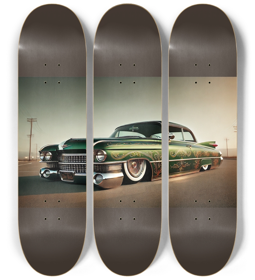 Custom Cadillac Skateboard Deck Series 3 Deck Wall Series