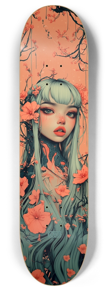 Yokei Sakura Girl Custom Skateboard 8 Inch Skateboard Deck
