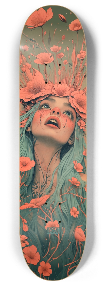 Yokei Flowers girl Custom Skateboard 8 Inch Skateboard Deck