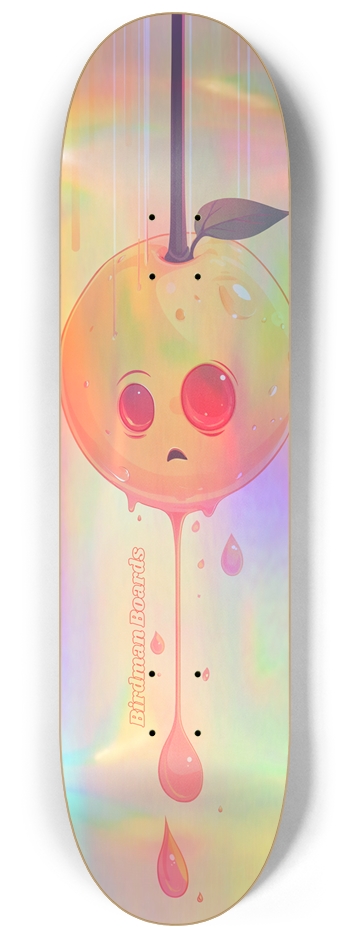 Stuck Peach Holographic Skateboard 8-1/4 Skateboard Deck