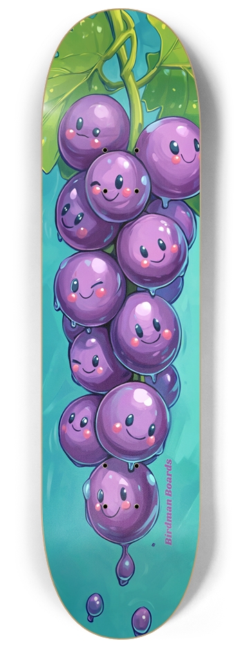 Happy Grapes Skateboard 8-1/4 Skateboard Deck