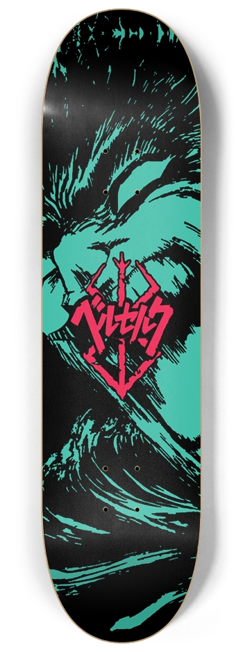 Serk Grunge Teal REd 8-1/4 Skateboard Deck