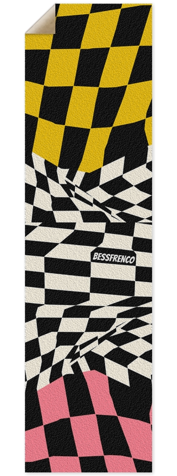 WARPED CHECKERS 9 x 33 Inch Griptape