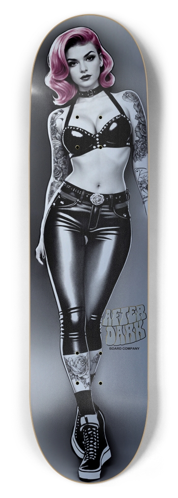 Tattoo Girl (Silver) 8-1/2 Skateboard Deck