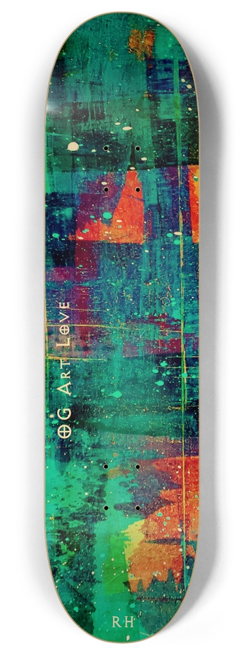 OG Art Love #6 "Urban Aurora" Custom Skateboard 8 Inch Skateboard Deck