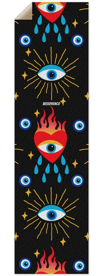 EVIL EYE SACRED HEART 9 x 33 Inch Griptape