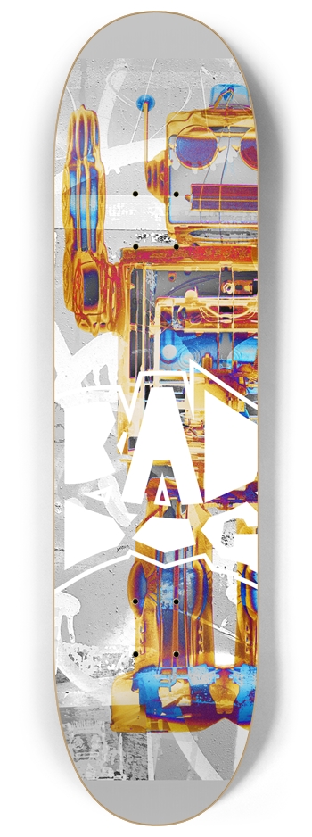 Bad Dog Robot Graffiti #5 8-1/4 Skateboard Deck