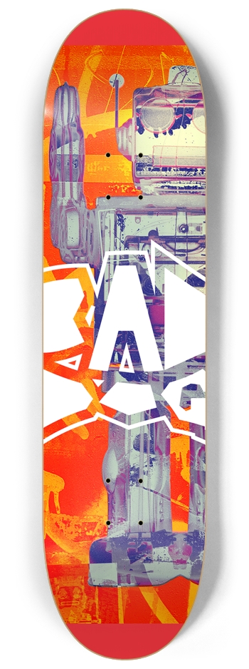 Bad Dog Robot Graffiti #8 8-1/4 Skateboard Deck