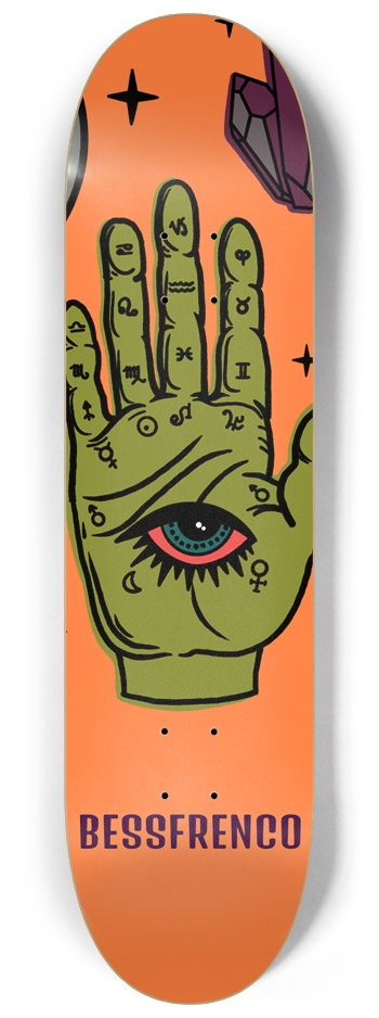 ALL SEEING EYE HAND 8-1/4 Skateboard Deck