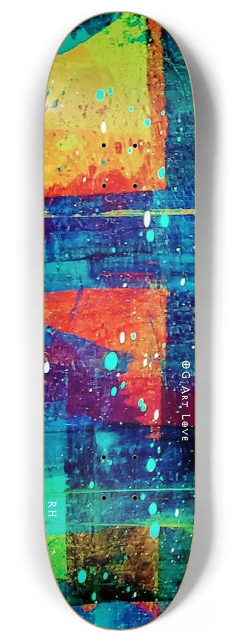 OG Art Love #8 "Urban Aurora" Custom Skateboard 8 Inch Skateboard Deck