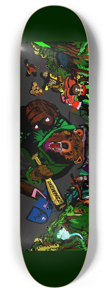 Bear Attack 8 Inch Skateboard Deck