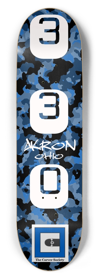 330 Akron Camo 8.5inX32in Popsicle Deck 8-1/2 Skateboard Deck