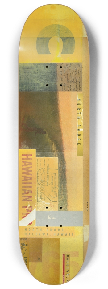 Hawaiian Haze Surfing Collage 8-1/4 Skateboard Deck