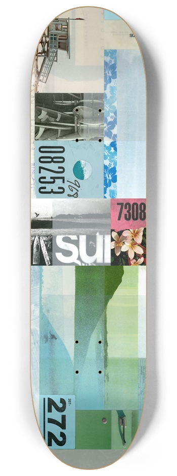 Deck 7308 Surfing Hawaii Collage 8-1/4 Skateboard Deck
