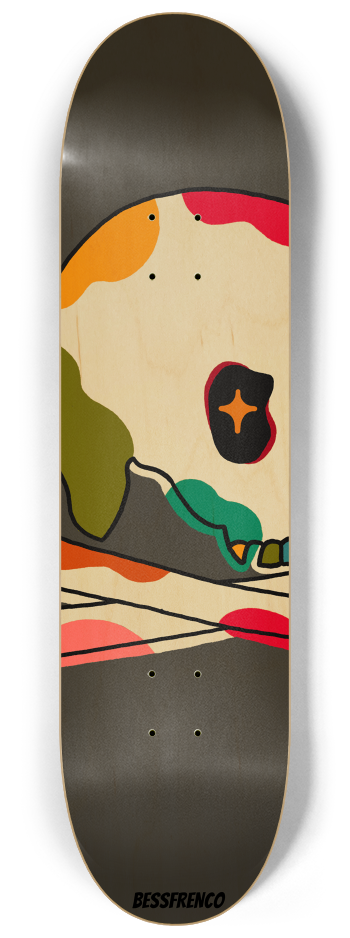 SKULL AND BONES TRIPLE #2 8-1/4 Skateboard Deck