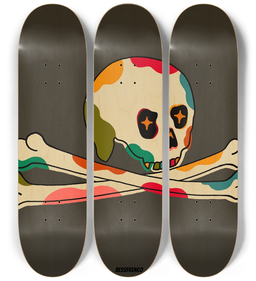 SKULL AND BONES TRIPLE 3 Deck Wall Series