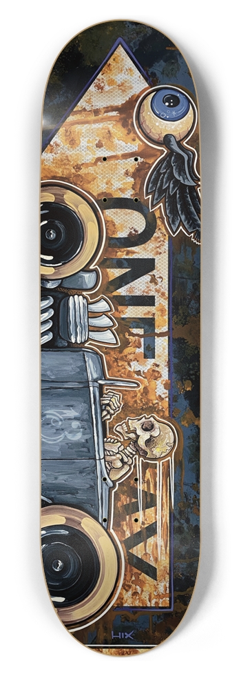 Grayroadsterskull 8-1/2 Skateboard Deck