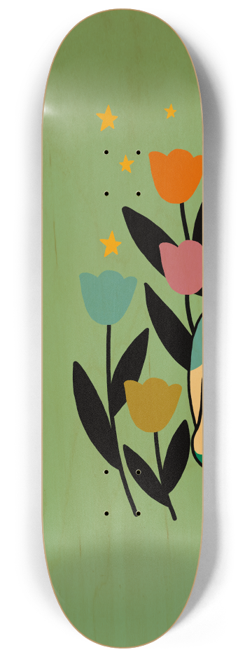 GARDEN SKULL #1 8-1/4 Skateboard Deck