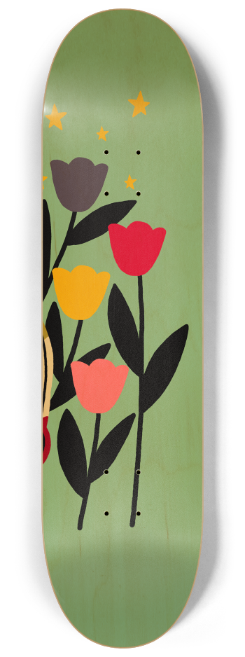 GARDEN SKULL #3 8-1/4 Skateboard Deck