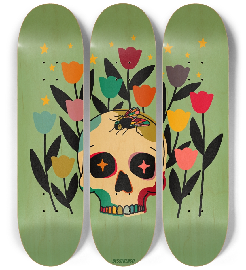 GARDEN SKULL 3 Deck Wall Series