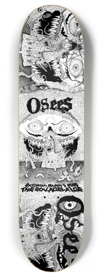 OSEES - Adelaide 2025 (Mutilator B&W) 8 Inch Skateboard Deck