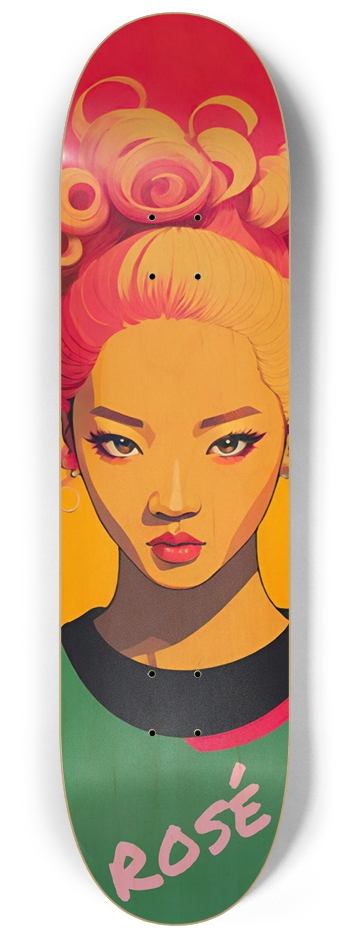 AMAYA Rosé Black Deck 07 Signed 8-1/4 Skateboard Deck
