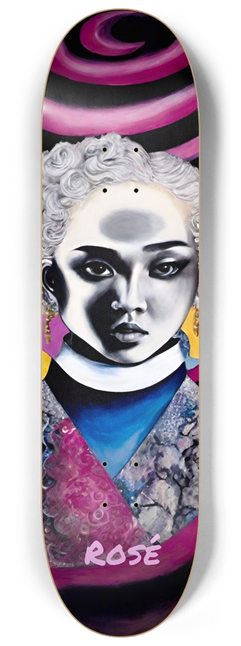 AMAYA Rosé Black Deck 01 Signed 8-1/4 Skateboard Deck